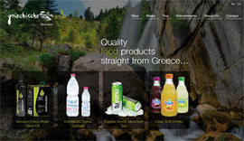 Website for GriechischeErde Quality Food Products company in Nuremberg