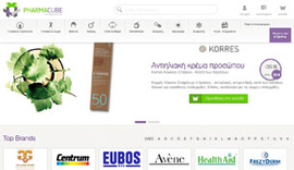 Eshop for Pharmacube, a digital pharmacy company in Cholargos, Athens