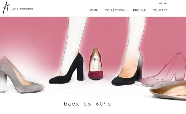 Website for Aris Tsoubos Fashion Designer in Ioannina, Epirus
