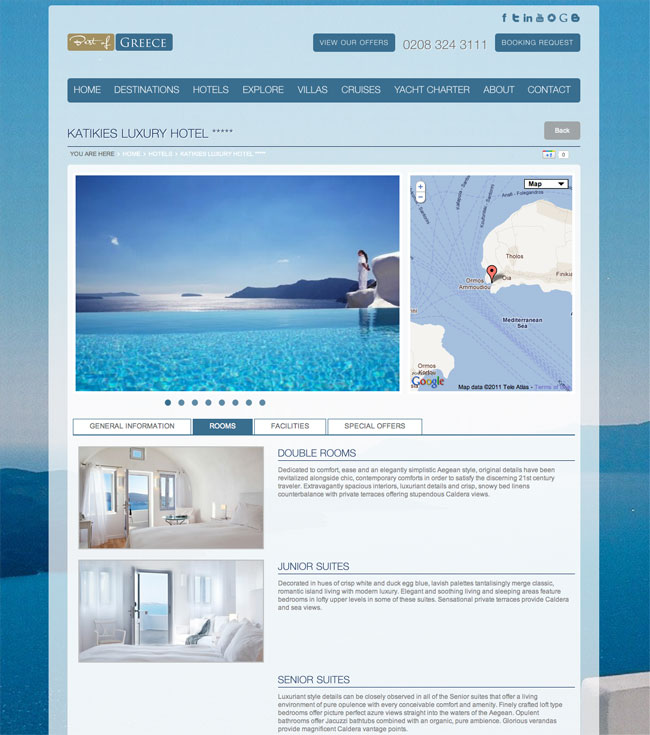 Website for Best of Greece Holidays