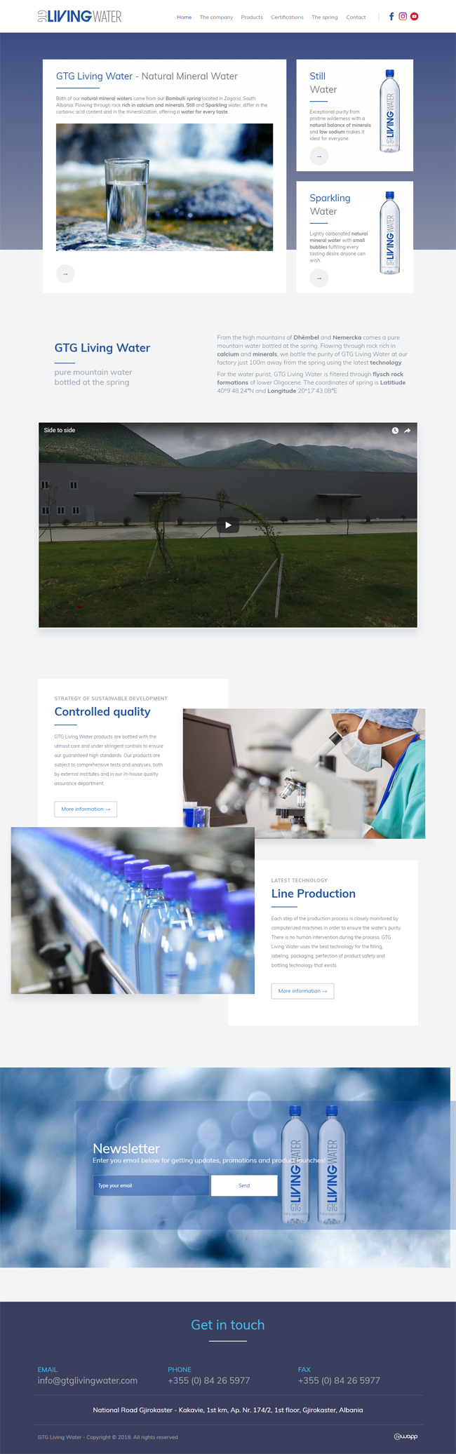 Responsive website for GTG Living Water