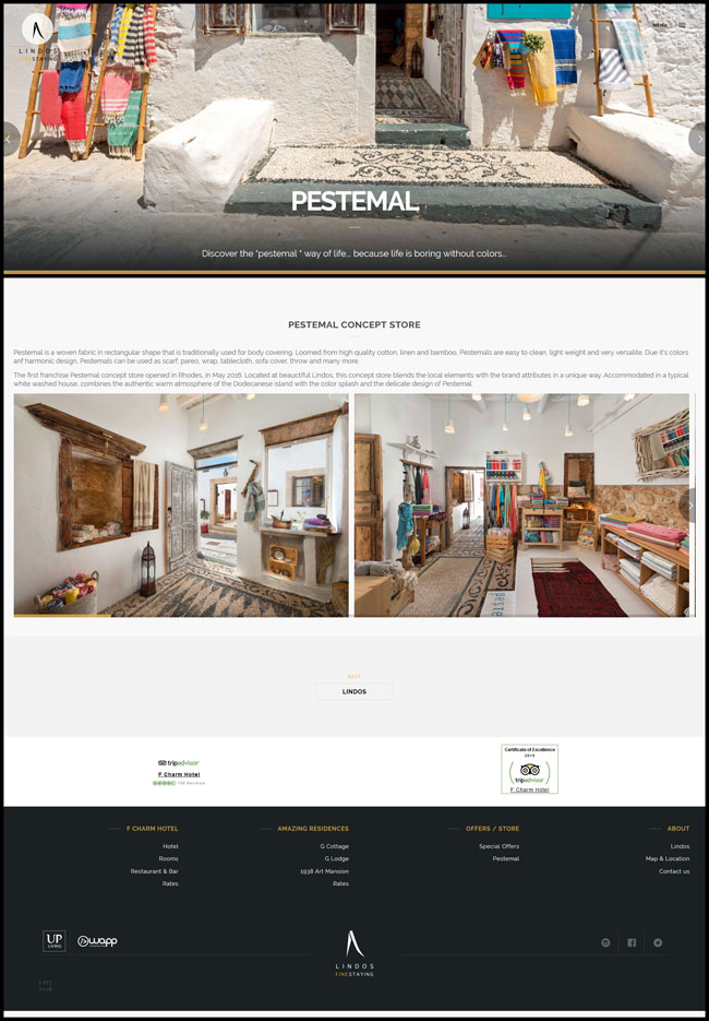 Responsive website for Lindos Fine Staying Hotel in Rhodes