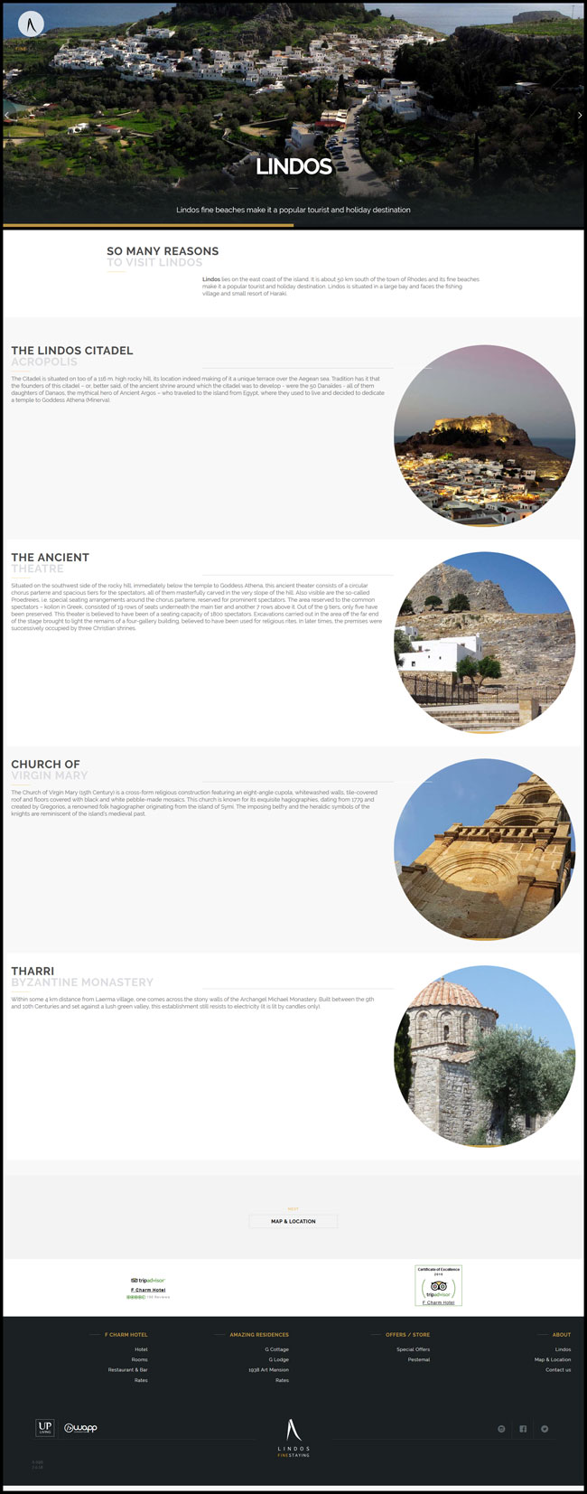 Responsive website for Lindos Fine Staying Hotel in Rhodes