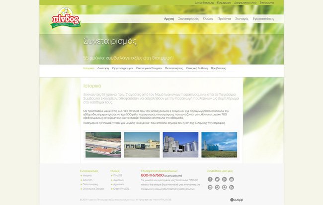 Website for Pindos Ioannina Agricultural Poultry Farming Cooperative