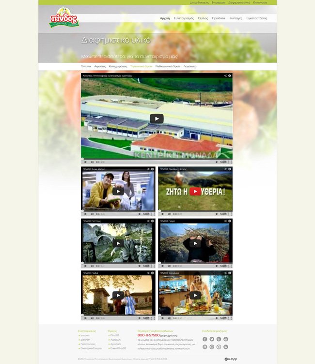 Website for Pindos Ioannina Agricultural Poultry Farming Cooperative