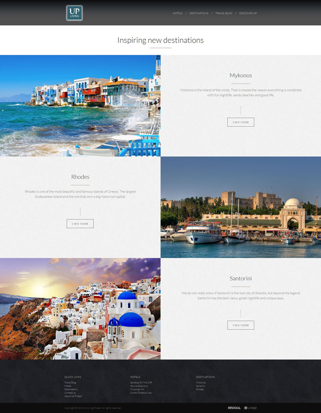 Web application for Up Living Project in Athens