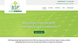 Κατασκευή responsive ιστοσελίδας για το BSP Agroenergy στη Λαμία