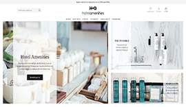 Responsive eshop for Hotel Amenities in Athens.